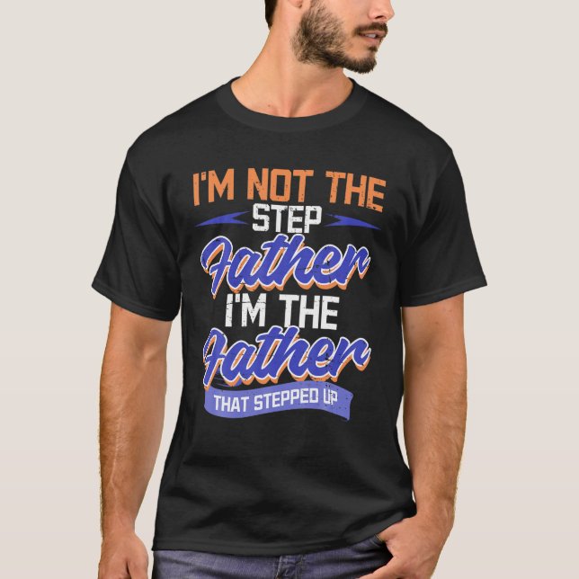 Stepdad Bonus Far Step Pappa Fars dag Pappa P T Shirt (Framsida)