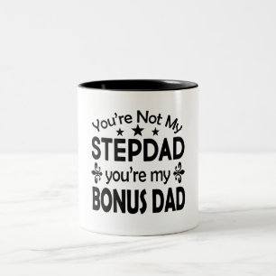Stepdad Bonus Pappa Stepfather Birthday Fars dag Två-Tonad Mugg
