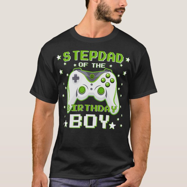 Stepdad från Birthday Boy Gift Video Game Birthd T Shirt (Framsida)