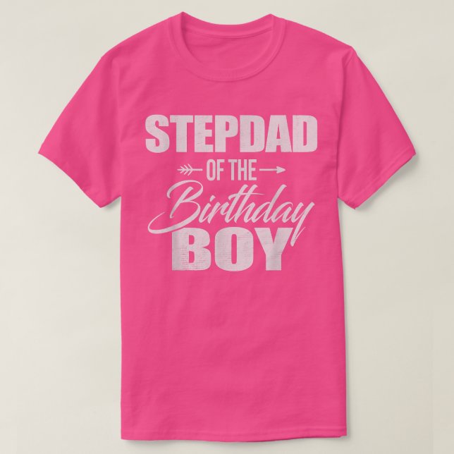 Stepdad från Birthday Boy Matching Family Party  T Shirt (Design framsida)