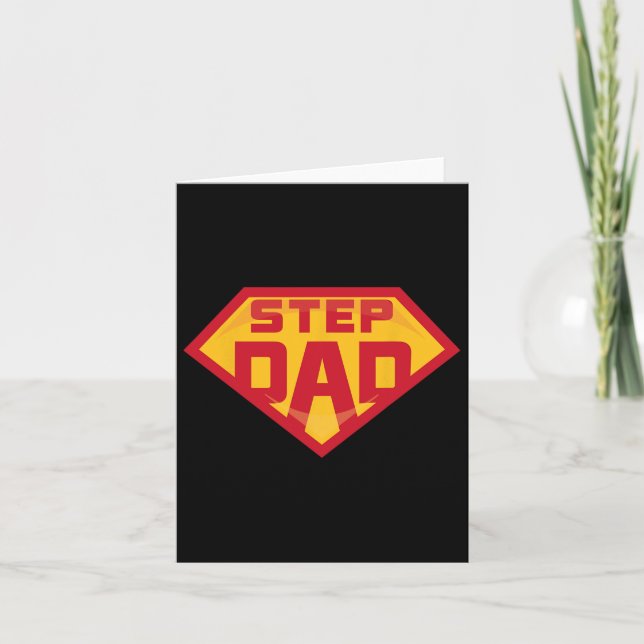 Stepdad Funny Hero Step Pappa Birthday Fars dag G Kort (Framsida)