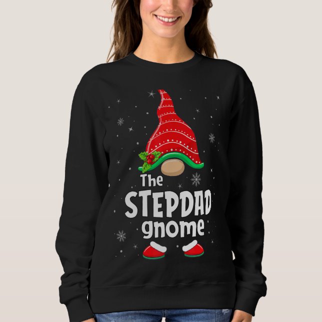 Stepdad Gnome Matching Family Group Christmas Part T Shirt (Framsida)