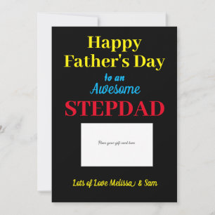 Stepdad Lycklig Fars dag Gift Card Holder Tack Kort