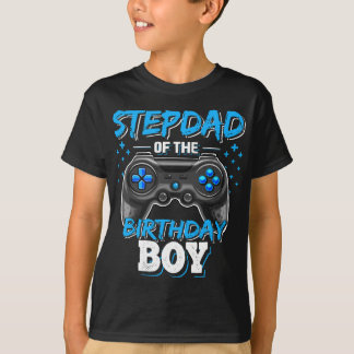 Stepdad of the Birthday Boy Matching Family Video T Shirt
