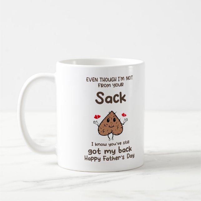 Stepdad Pappa Gift,Fars dag Gift Mugg,Anpassat nam Kaffemugg (Vänster)