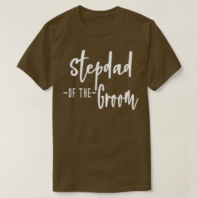 Stepdad Step Pappa i Groom Family Party Rehears T Shirt (Design framsida)