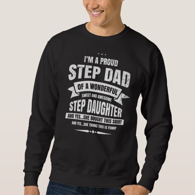 Stepdad Steppappa Stepfather Lång Ärmad Tröja (Framsida)