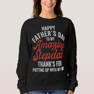 Stepdad Stepson Stepdotter Lycklig Fars dag St T Shirt