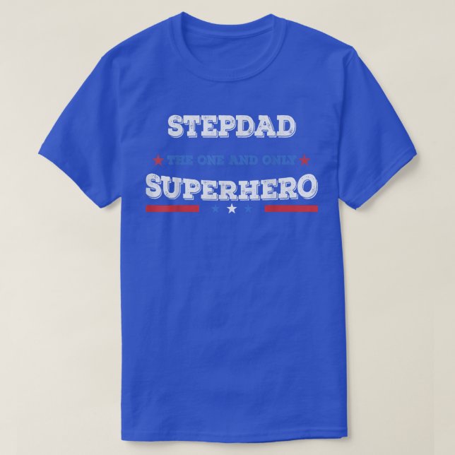 Stepdad Superdad superhero superdad father hero st T Shirt (Design framsida)