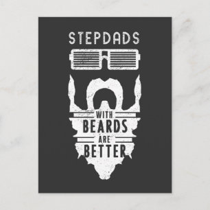 Stepdads med Beards är Bättre Fars dag-gåva Vykort
