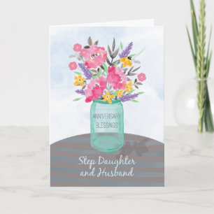 Stepdotter och svärson årsdag Segen Kort
