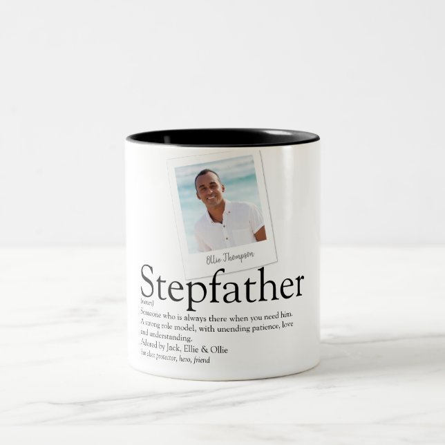 Stepfather Farbror Definition Foto Två-Tonad Mugg (Center)