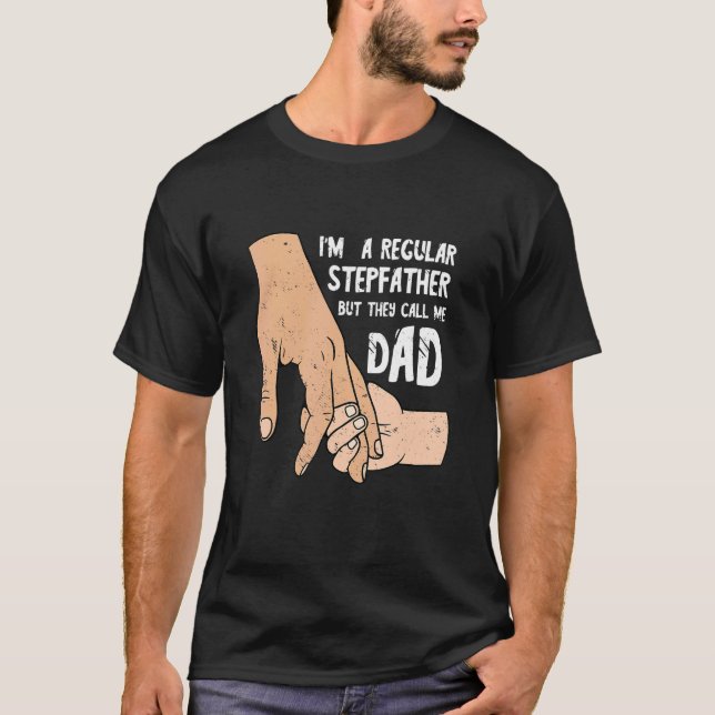 Stepfather Fars dag håller min hand-dotter son S T Shirt (Framsida)