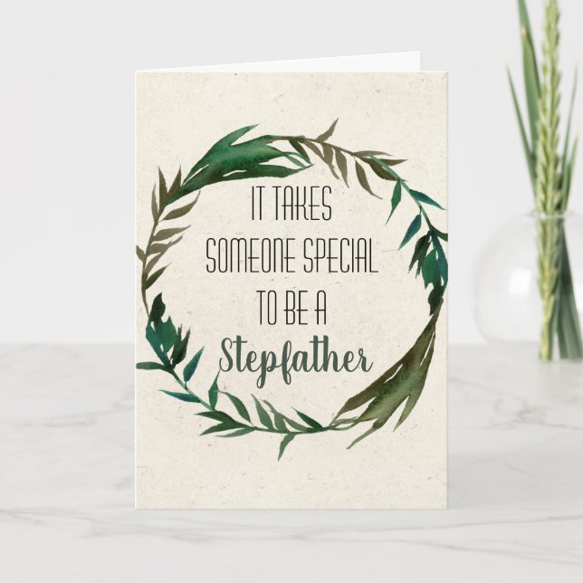 Stepfather Fars dag Step-pappa Löv Card Kort (Framsida)