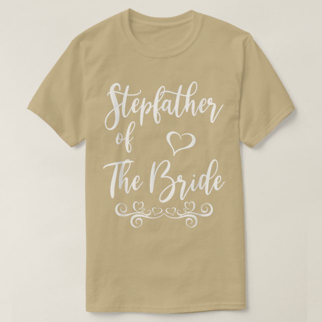 Stepfather of Bride & Groom Bröllop Matching T-Shi T Shirt (Design framsida)