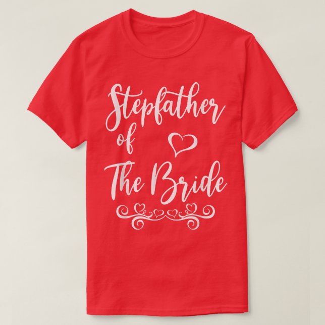 Stepfather of Bride & Groom Bröllop Matching T-Shi T Shirt (Design framsida)