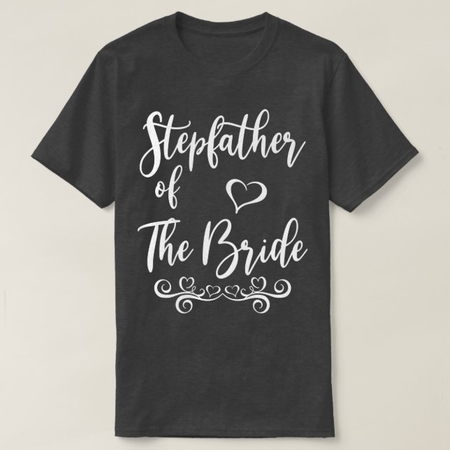 Stepfather of Bride & Groom Bröllop Matching T Shirt (Design framsida)