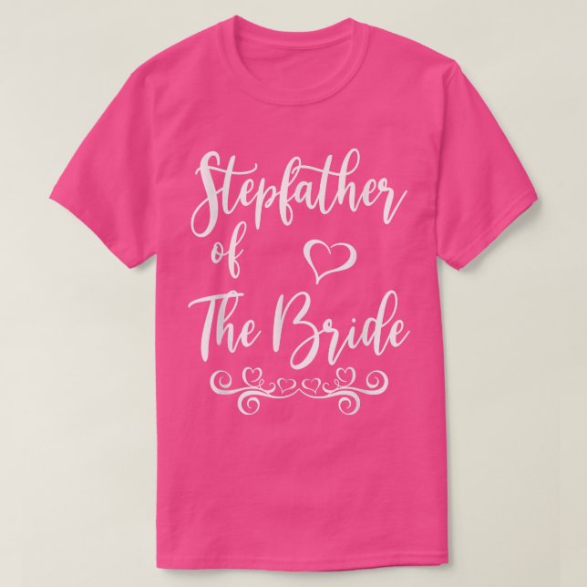 Stepfather of Bride & Groom Bröllop Matching T Shirt (Design framsida)
