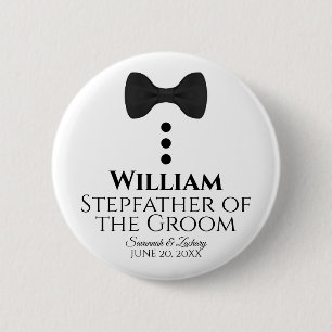 Stepfather of the Groom Bröllop Button Namn bricka Knapp