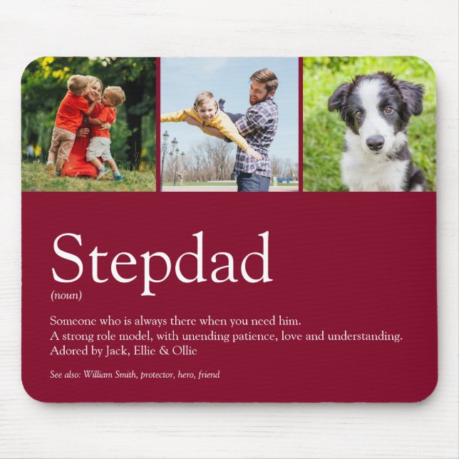 Stepfather Stepdad Definition 3 Photo Burgundy Musmatta (Framsidan)