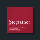 Stepfather, Stepdad Definition Roligt Modern Burgu Canvastryck<br><div class="desc">Anpassa definitionen för din speciella styvfar eller styvpappa så att du skapar en unik gåva till Farthers dag,  födelsedagar,  jul eller vilken dag du vill visa hur mycket han elak till dig. Ett perfekt sätt att visa honom hur fantastisk han är varje dag. Designad av Thisisnotme©</div>