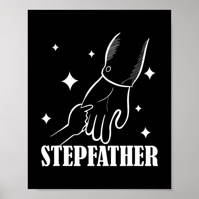 Stepfather Stepdad Fars dag Step Pappa Ord Poster (Framsidan)