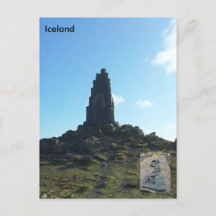Stephan Stephansson-monument vid Vatnsskarð-Island Vykort