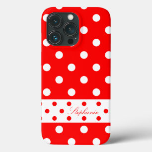 Stephanie - Cute Polka dots med ditt namn - Fodral