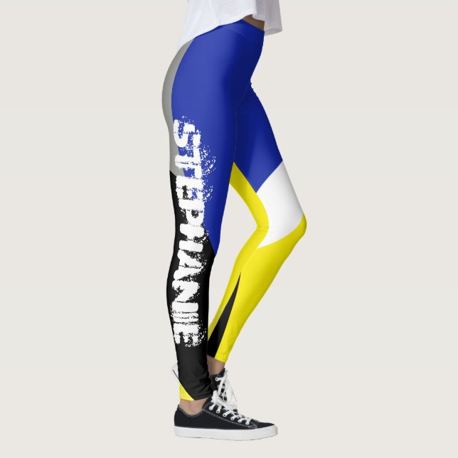 Stephanie Lägg till ditt namn på Abstrakten Art Le Leggings (Höger)