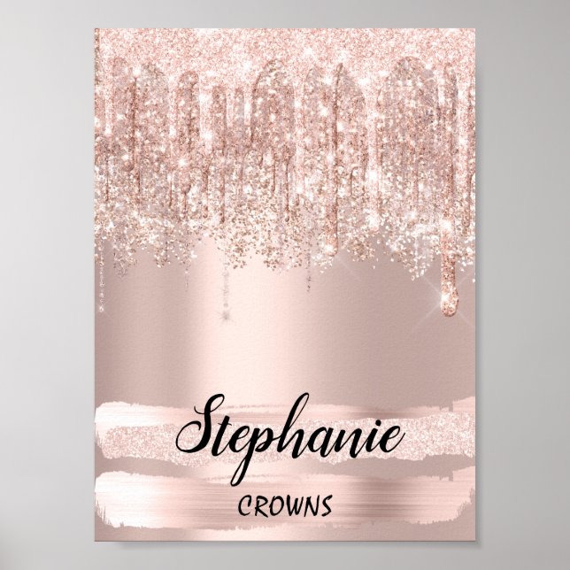 Stephanie Namn: Birthday 16th Ro Gift Poster (Framsidan)