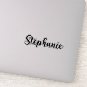 Stephanie Namn - Handskriven calligrafi Klistermärken