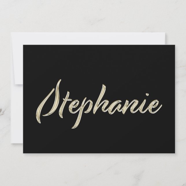 Stephanie white gold Handwriting Karte Kort (Framsida)