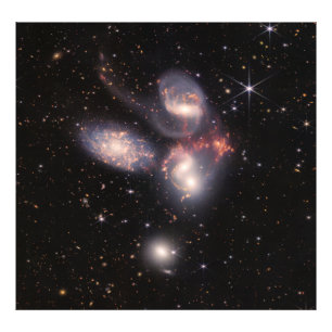 Stephan's kvintett 5 galaxer djupfält James Webb Fototryck