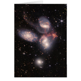 Stephan's kvintett 5 galaxers djupfält James Webb Hälsningskort