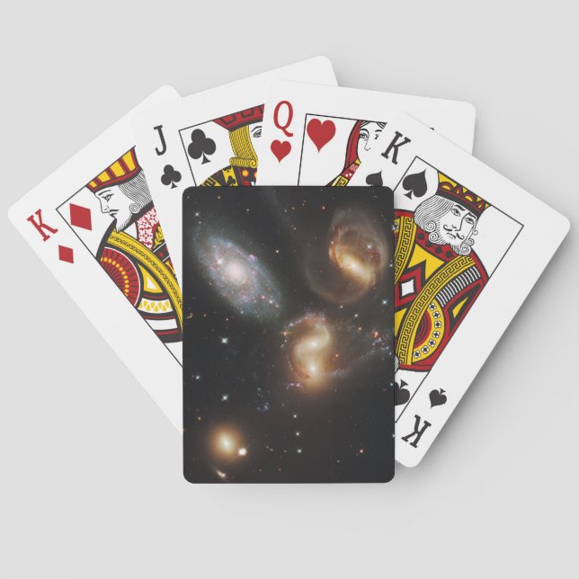 Stephans kvintettgalaxer (det Hubble teleskop) Spelkort (Baksidan)