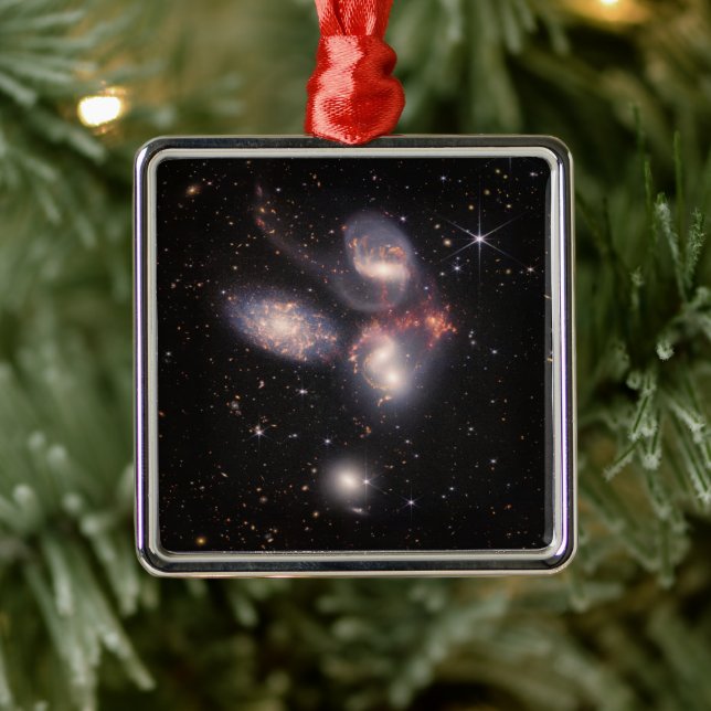 Stephan's Quintet 5 galaxers djupfält James Webb Julgransprydnad Metall (Träd)
