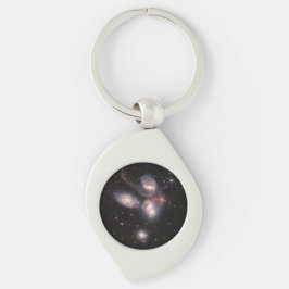 Stephan's Quintet 5 galaxers djupfält James Webb Swirl Silverfärgad Nyckelring
