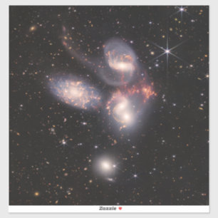 Stephans Quintet 5 Galaxies Deep Fält James Webb Klistermärken