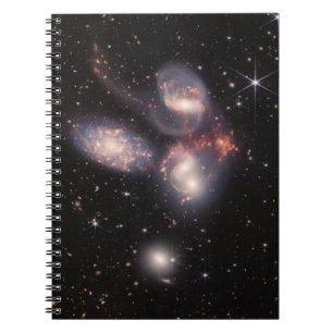 Stephans Quintet 5 Galaxies i Deep Fält Anteckningsbok