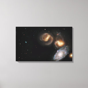 Stephans Quintet Galaxies Canvastryck