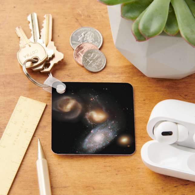 Stephans Quintet Galaxies Nyckelring (Skrivbord)