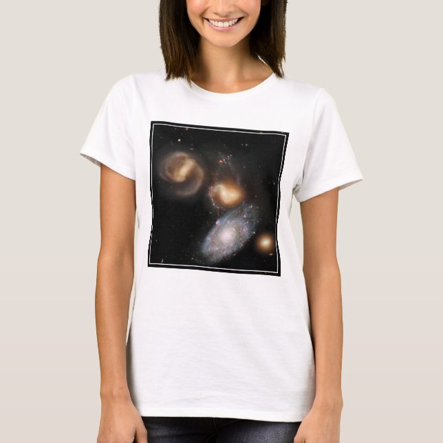 Stephans Quintet Galaxies T Shirt (Framsida)