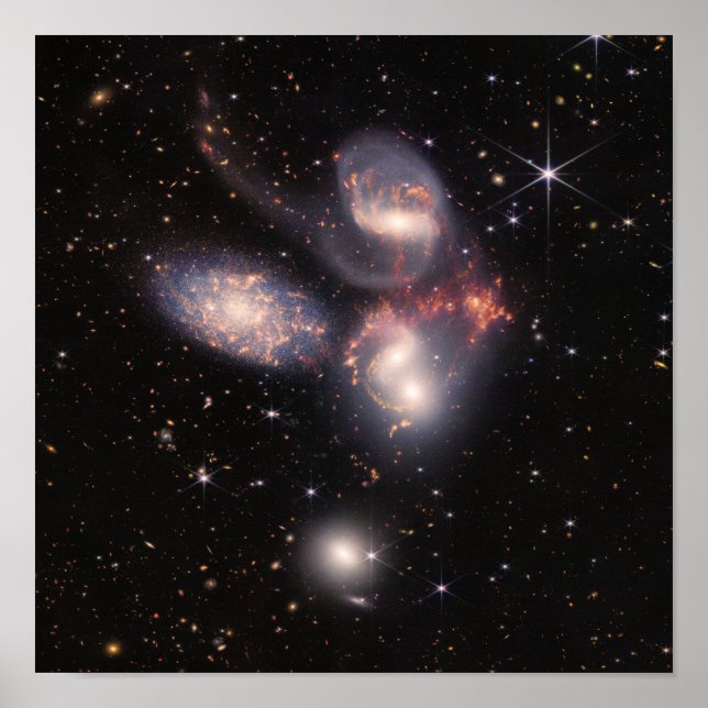 Stephan's Quintet James Webb Telescope Poster (Framsidan)