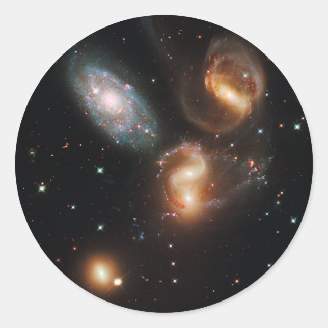 Stephan's Quintet Sticker Runt Klistermärke (Framsida)