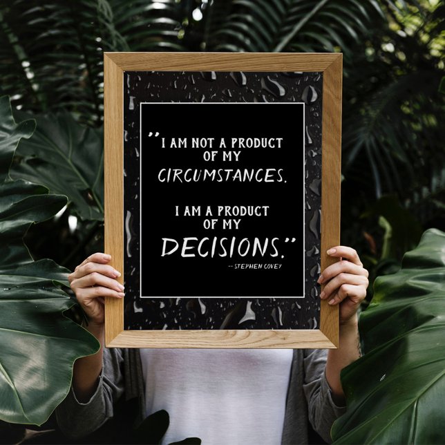 Stephen Covey Motivational Quote Black & White Poster (Skapare uppladdad)