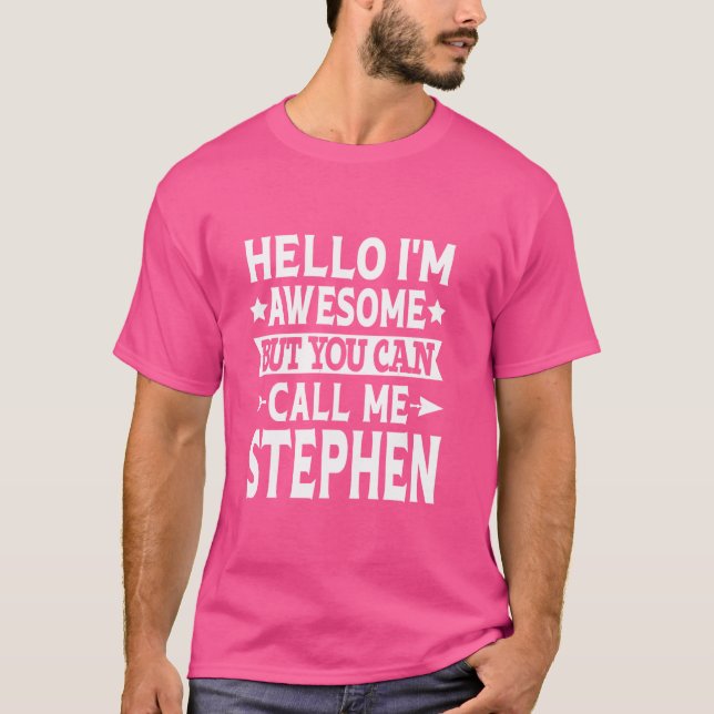 Stephen Efternamn Ring mig Stephen Familj Efternam T Shirt (Framsida)