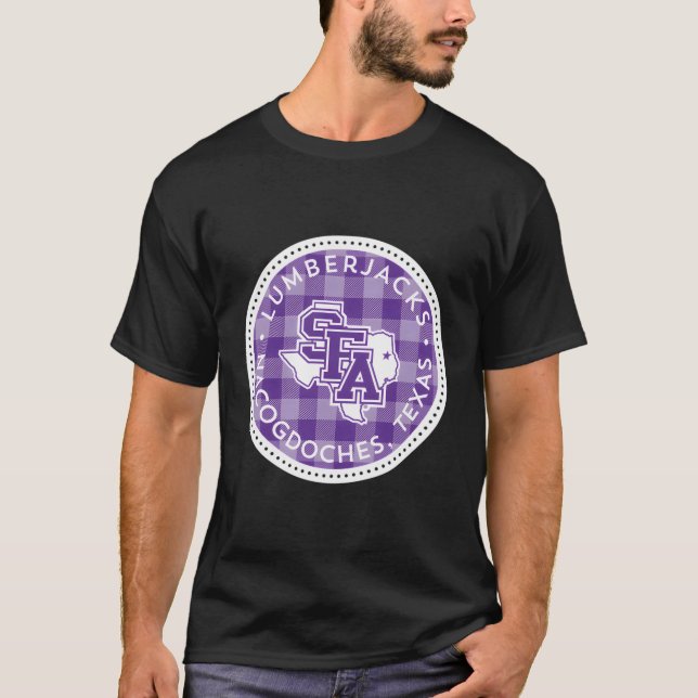 Stephen F Austin State Lumberjacks Play Badge T Shirt (Framsida)