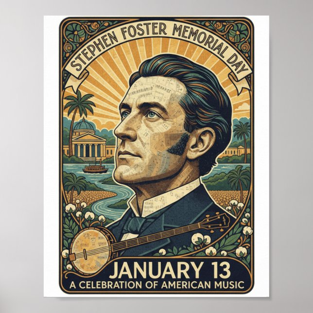 Stephen Foster minnesdag Poster (Framsidan)