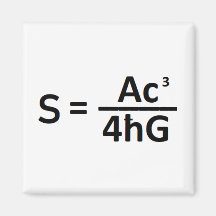 Stephen Hawkin Black Hål Entropy Formula Magnet