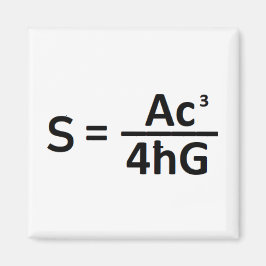 Stephen Hawkin Black Hål Entropy Formula Magnet